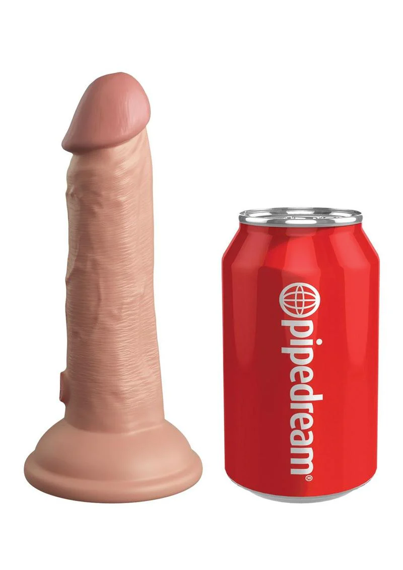 King Cock Elite 6 Inch Vibrating Dual Density Silicone Dildo - Image 4