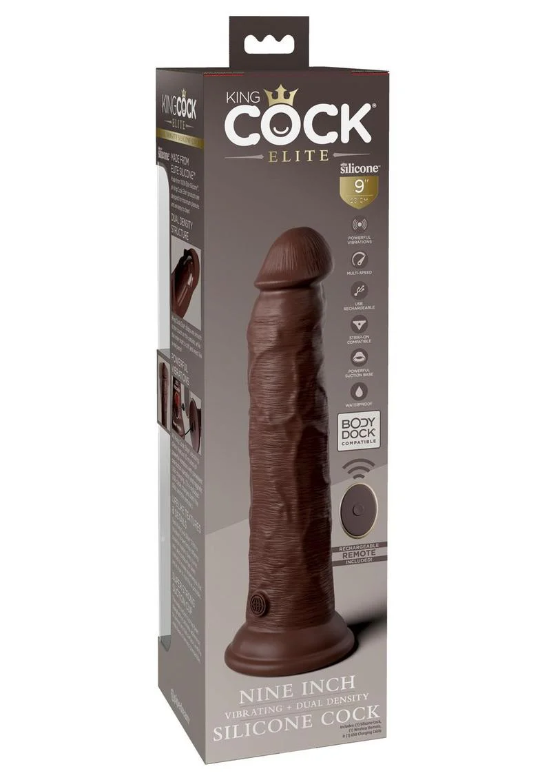 King Cock Elite Dual Density Vibrating Silicone Dildo - Image 16