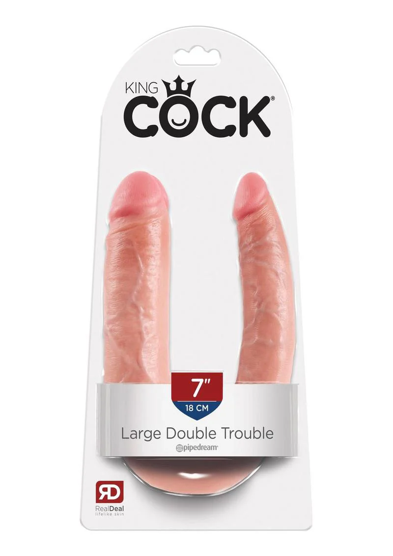 King Cock Large Double Trouble U-Shaped Dildo - Image 3