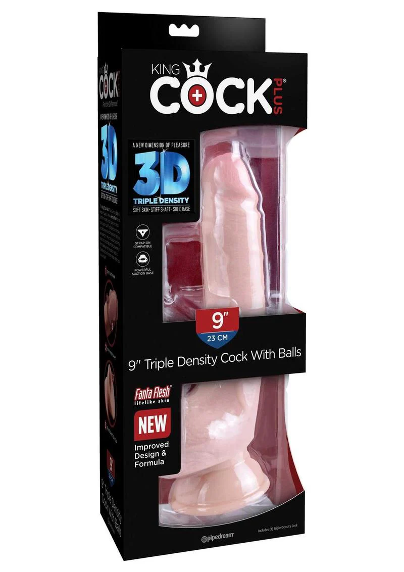 King Cock Plus Triple Density Dildo With Balls Realistic Pleasure - Image 23