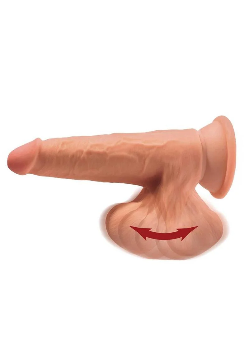 King Cock Plus Triple Density Dildo with Swinging Balls - Image 2