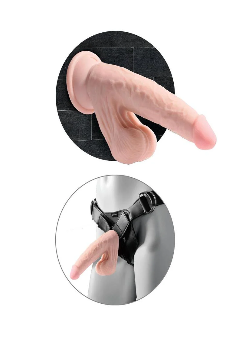 King Cock Plus Triple Density Realistic Dildo with Swinging Balls