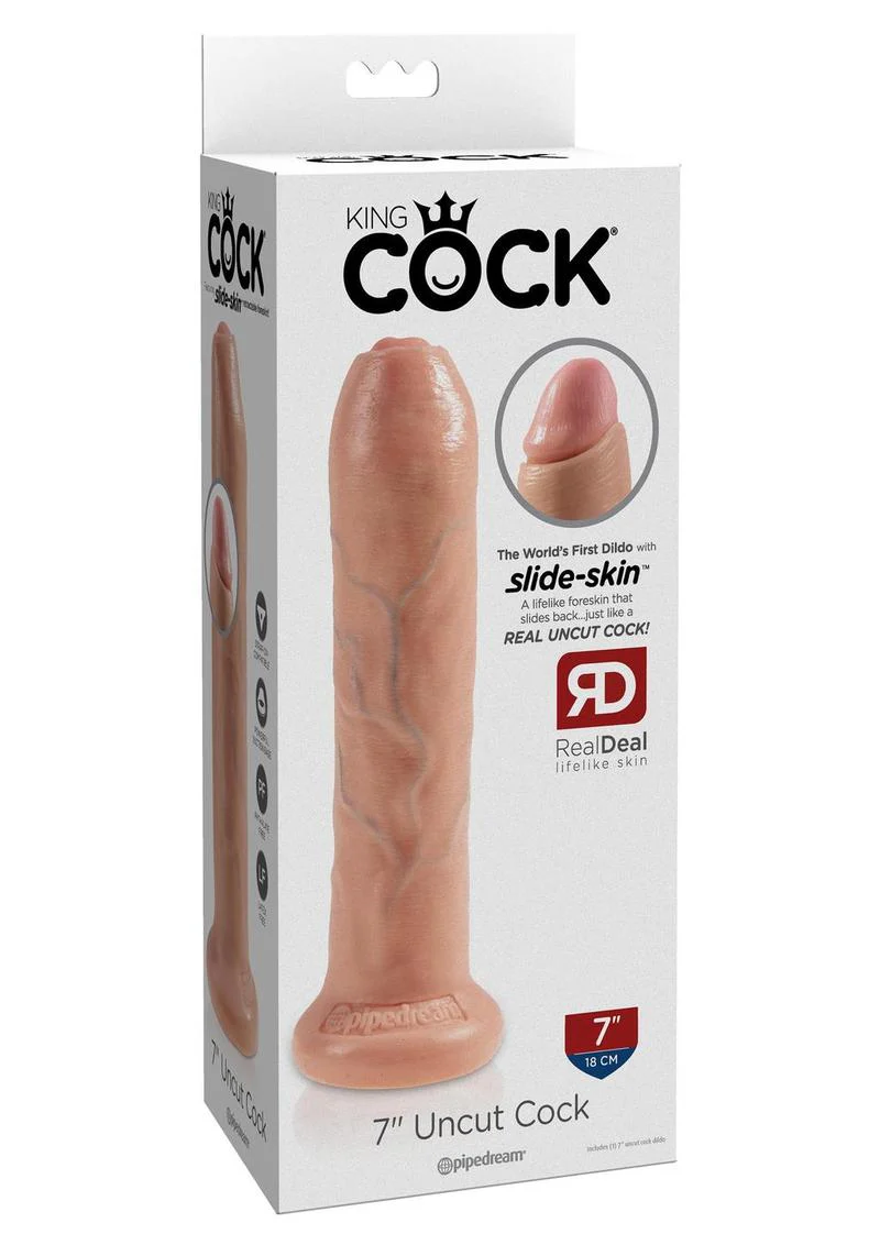 King Cock Uncut Cock Dildo - Image 6
