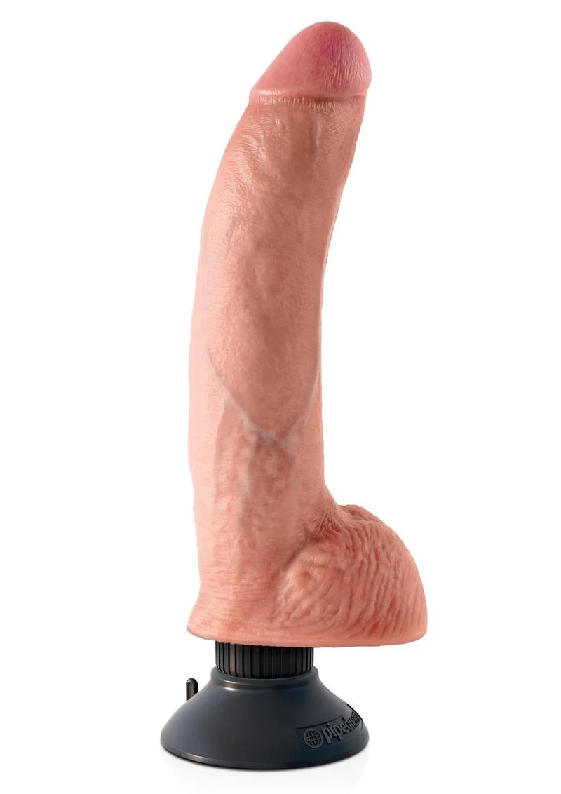 King Cock Vibrating Dildo with Balls And Suction Base - Image 11