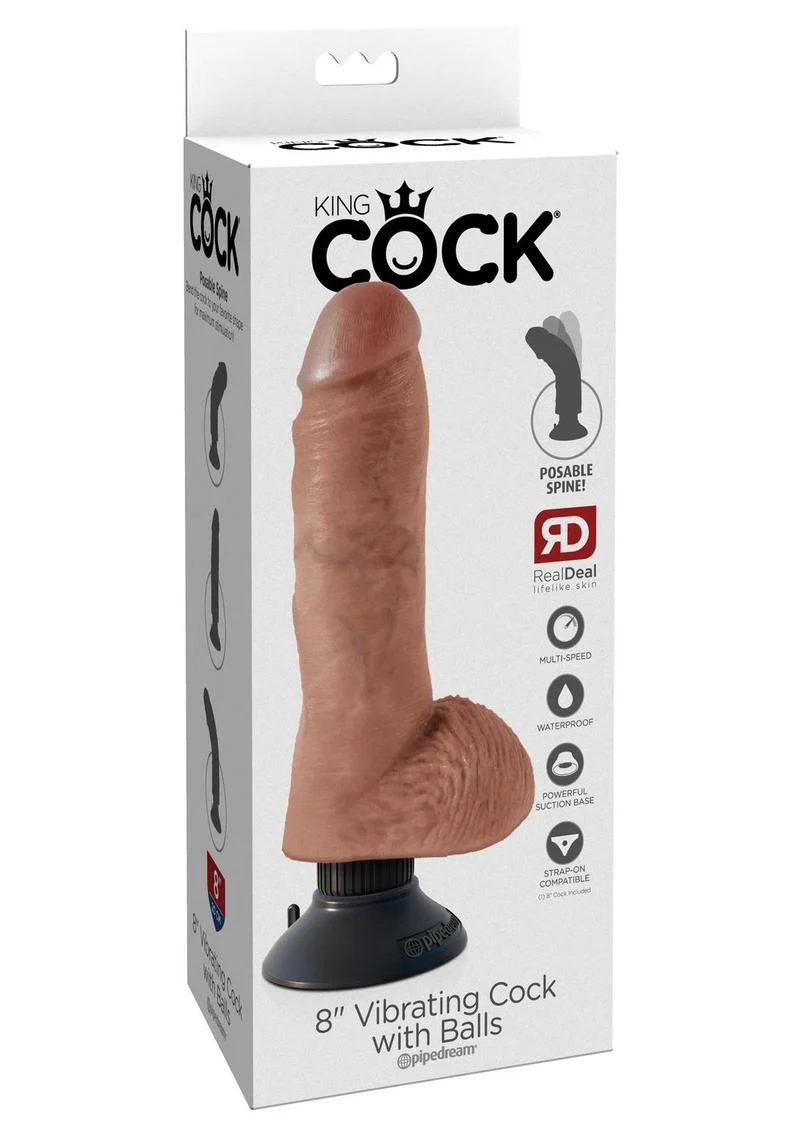 King Cock Vibrating Dildo with Balls And Suction Base - Image 25