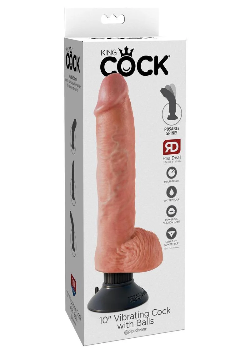 King Cock Vibrating Dildo with Balls And Suction Base - Image 27
