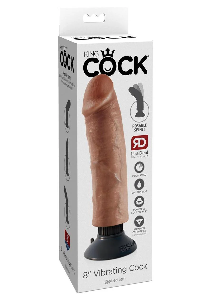 King Cock Vibrating Dildo with Suction Base RealDeal Lifelike Skin - Image 28