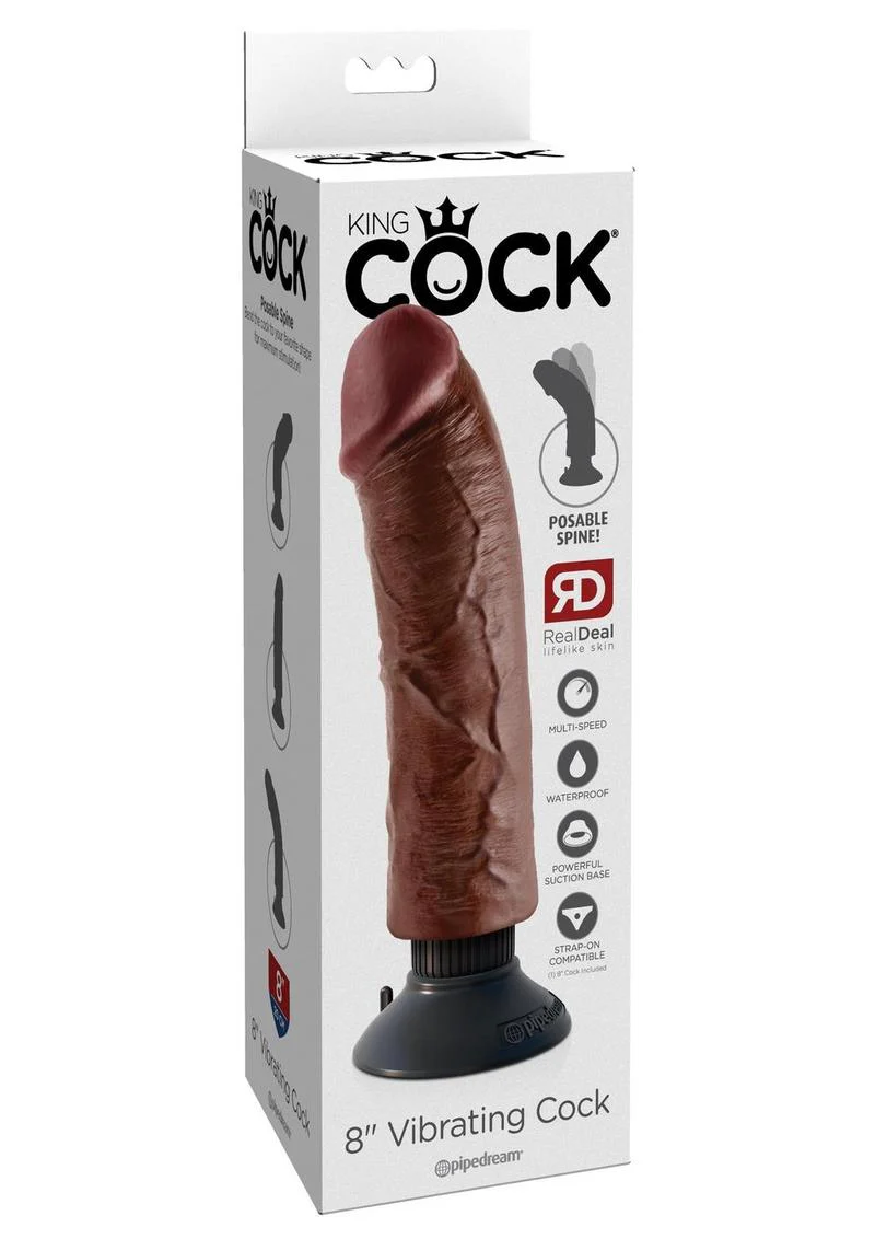 King Cock Vibrating Dildo with Suction Base RealDeal Lifelike Skin - Image 29