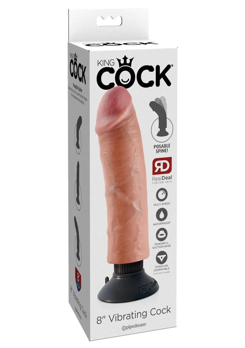 King Cock Vibrating Dildo with Suction Base RealDeal Lifelike Skin - Image 30