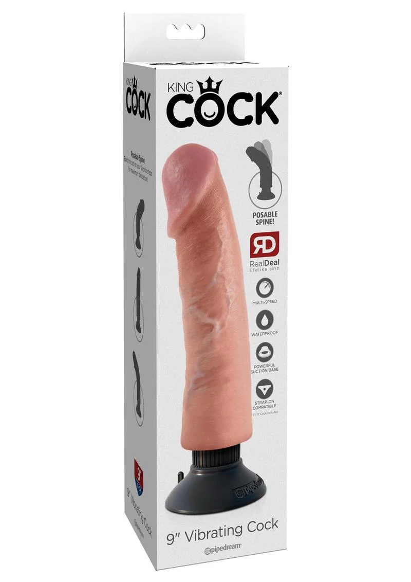 King Cock Vibrating Dildo with Suction Base RealDeal Lifelike Skin - Image 32