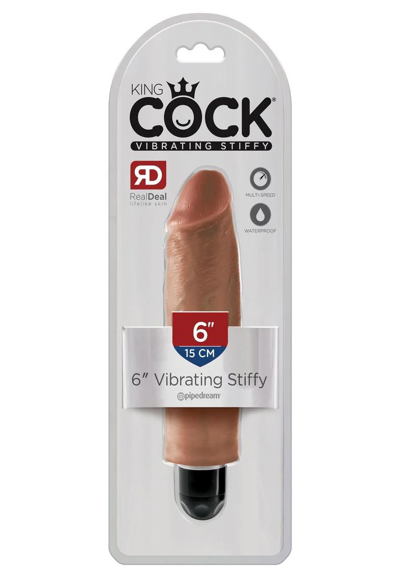 King Cock Vibrating Stiffy Dildo RealDeal Lifelike Skin Waterproof - Image 12