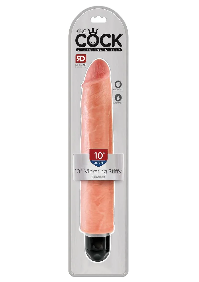 King Cock Vibrating Stiffy Dildo RealDeal Lifelike Skin Waterproof - Image 13