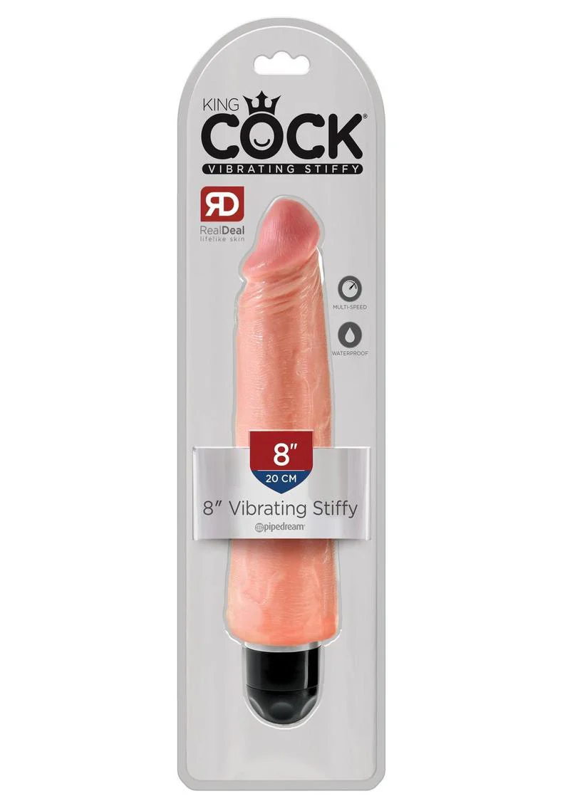 King Cock Vibrating Stiffy Dildo RealDeal Lifelike Skin Waterproof - Image 15