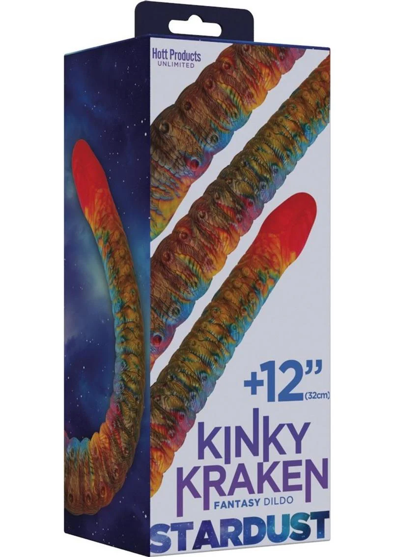 Kinky Kraken Fantasy Dildo Multicolor Silicone with Suction Cup - Image 3