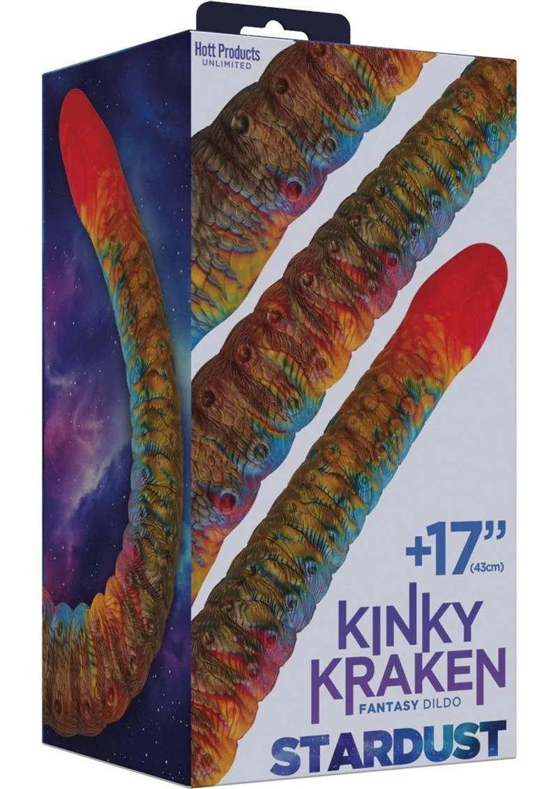 Kinky Kraken Fantasy Dildo Multicolor Silicone with Suction Cup - Image 4