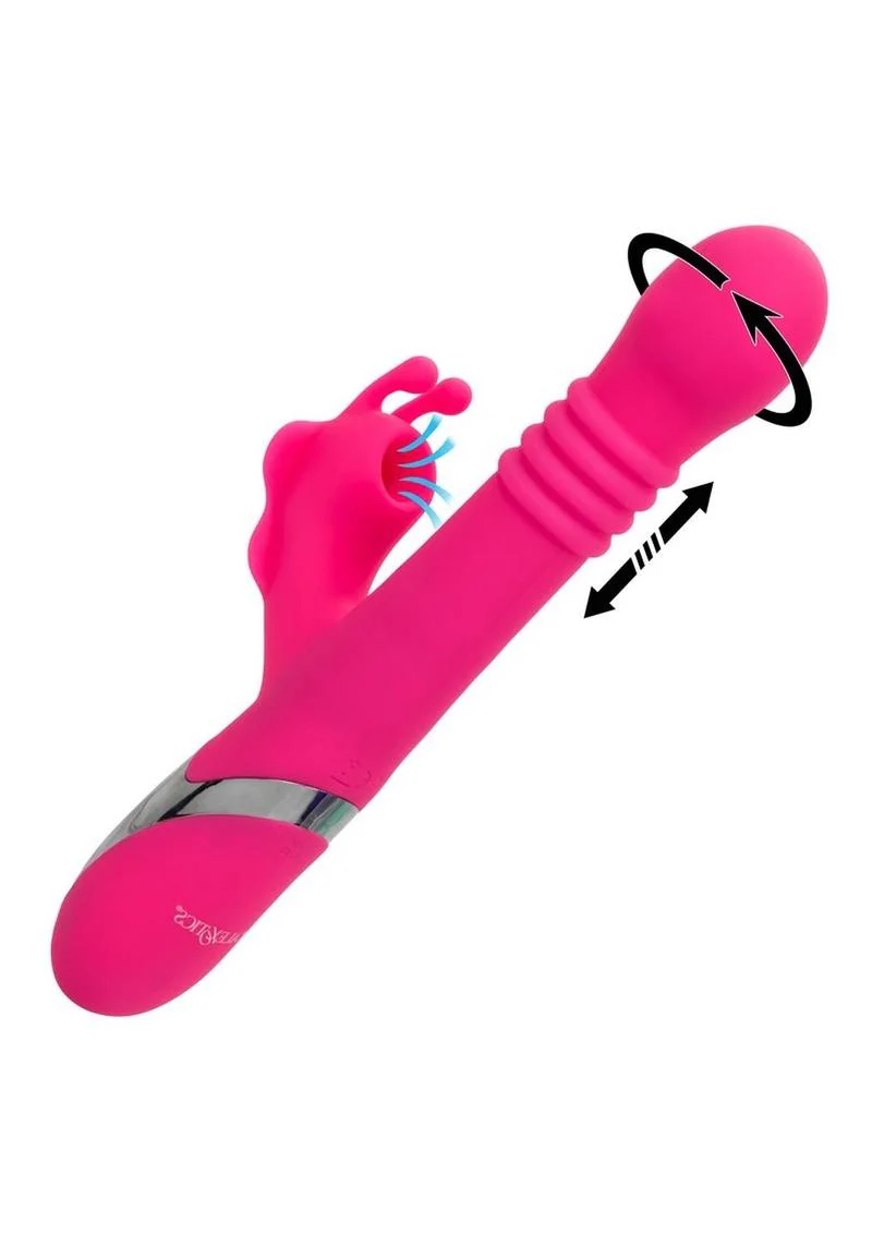 Kissing Butterfly Rotating Vibrator with Clitoral Stimulator - Image 2