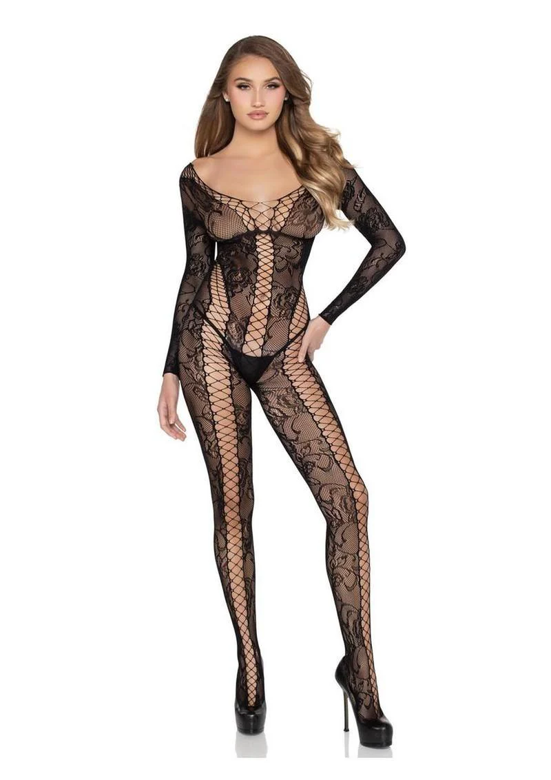 Lace Fishnet Lingerie Jumpsuit - Image 3