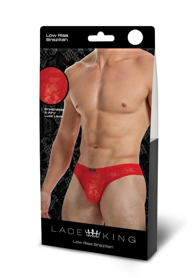 Lace King Low Rise Brazilian Brief Sheer Lace Elegance for Men - Image 16