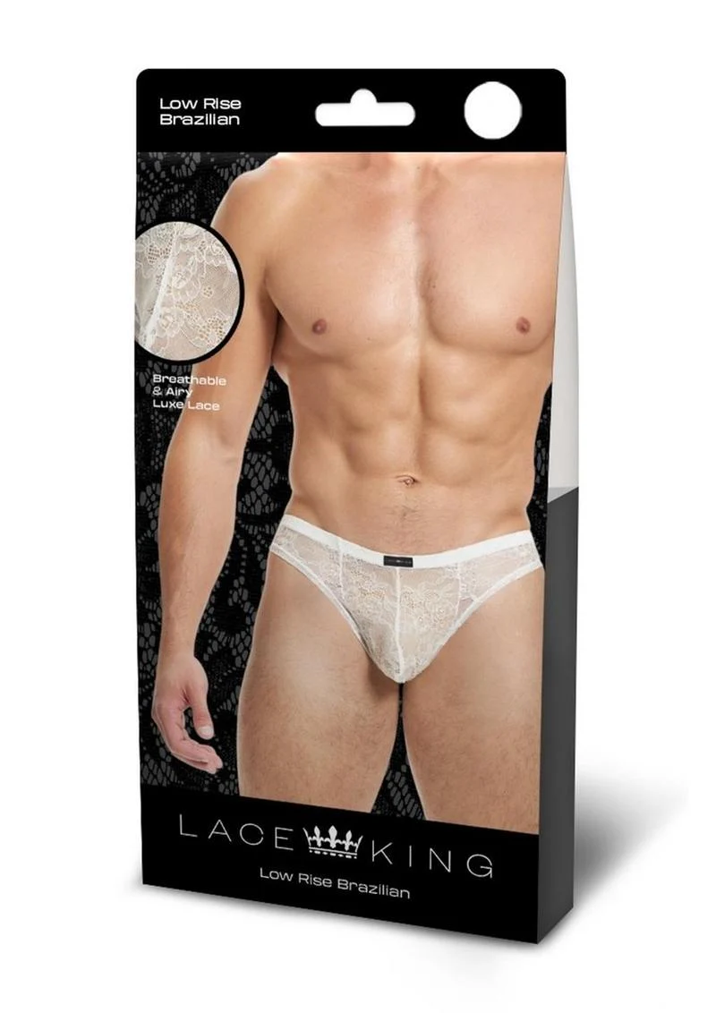 Lace King Low Rise Brazilian Brief Sheer Lace Elegance for Men - Image 17