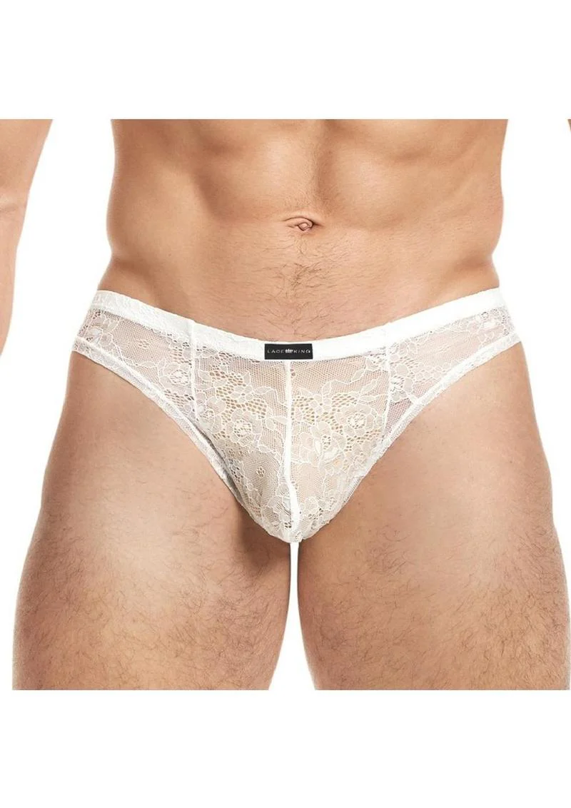 Lace King Low Rise Brazilian Lace Thong - Image 5