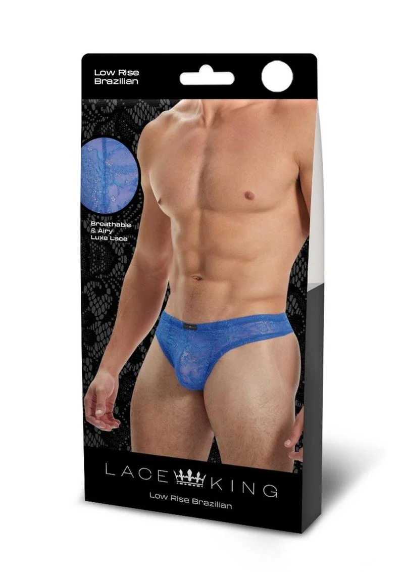 Lace King Low Rise Brazilian Lace Thong - Image 8