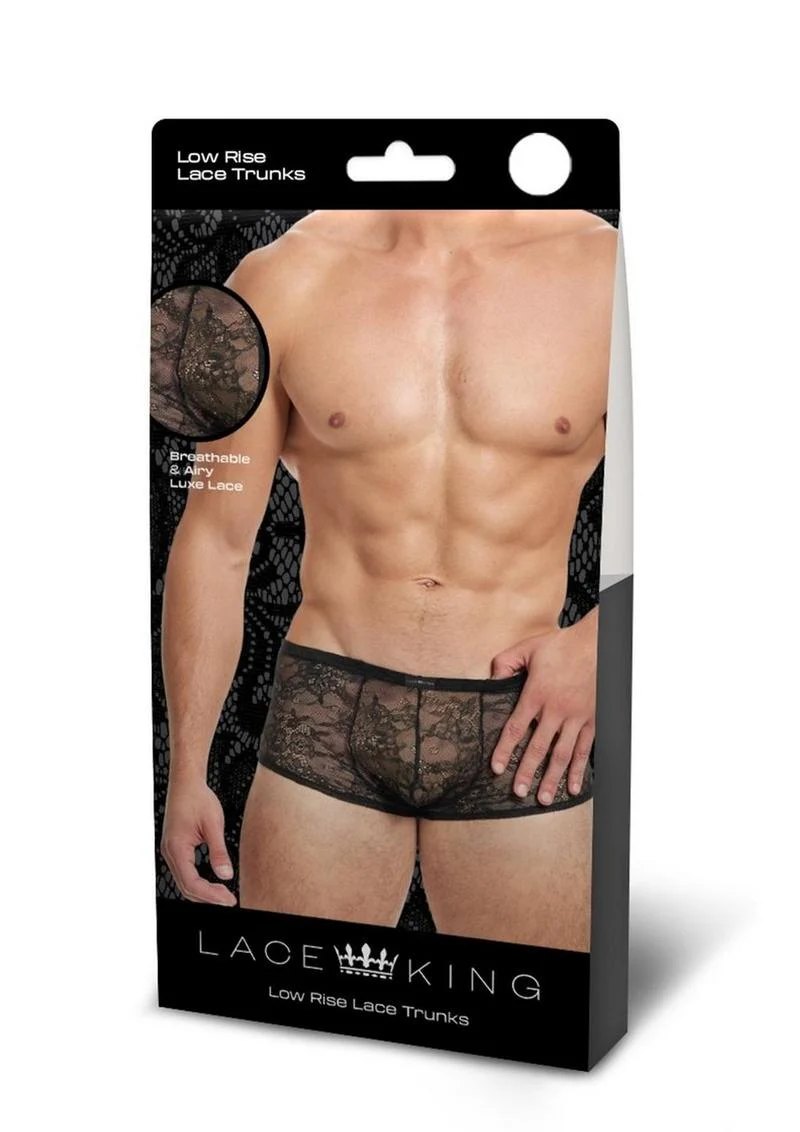 Lace King Low Rise Lace Trunks for Men Sheer Breathable Men’s Underwear - Image 17