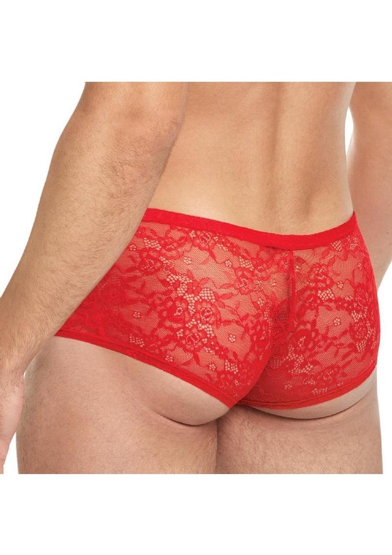 Lace King Low Rise Lace Trunks for Men Sheer Breathable Men’s Underwear - Image 6