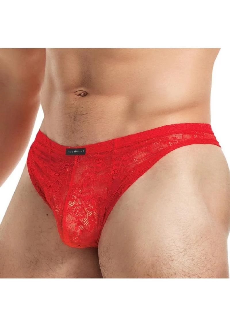 Lace King Men's Lace Thong Breathable Luxury Lingerie for Men - Image 3