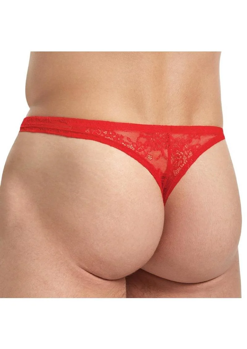 Lace King Men's Lace Thong Breathable Luxury Lingerie for Men - Image 4