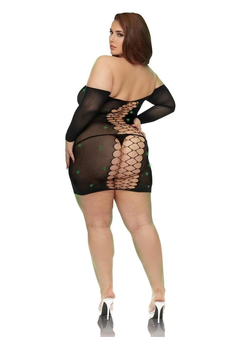 Lapdance Diamond Mesh Cutout Dress - Image 2