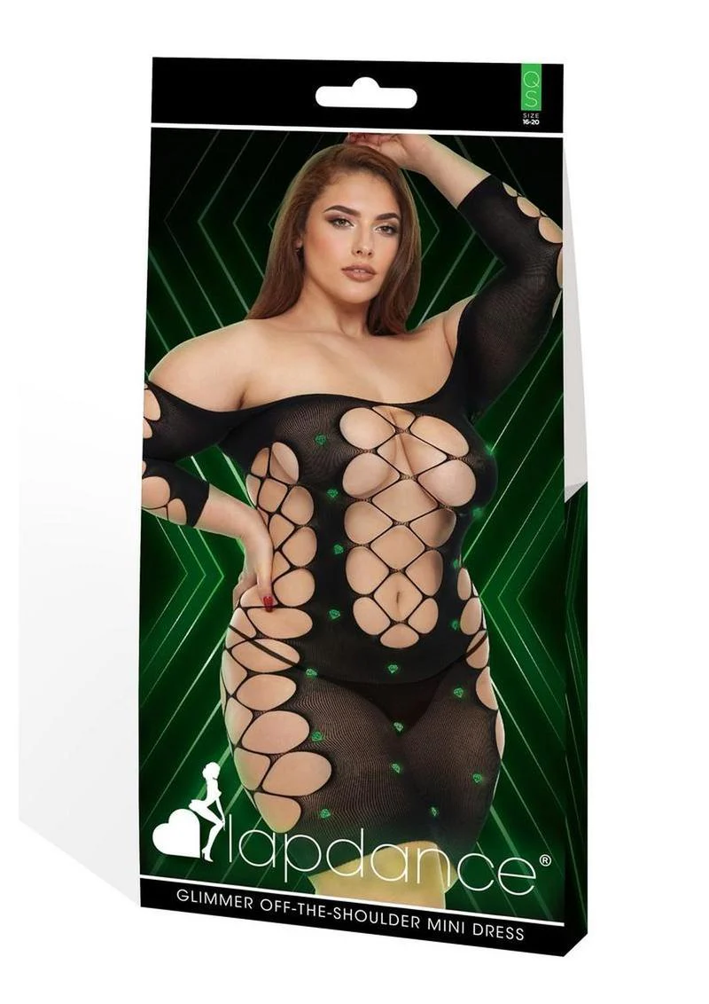 Lapdance Glimmer Off Shoulder Mini Dress - Image 3