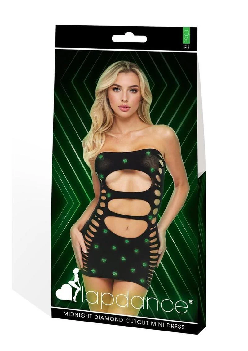Lapdance Midnight Diamond Cutout Mini Dress - Image 3