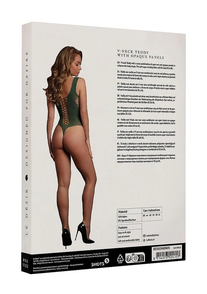 Le Désir V-neck Teddy Opaque Panels - Image 10