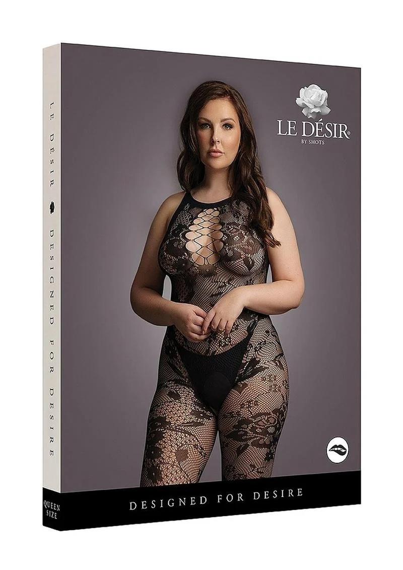 Le Desir Criss Cross Neck Bodystocking - Image 11