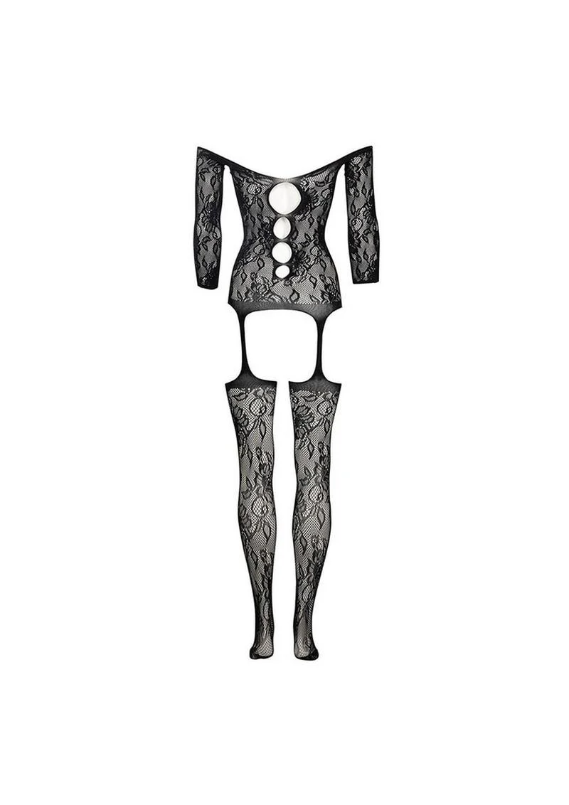 Le Desir Criss Cross Neck Bodystocking - Image 5
