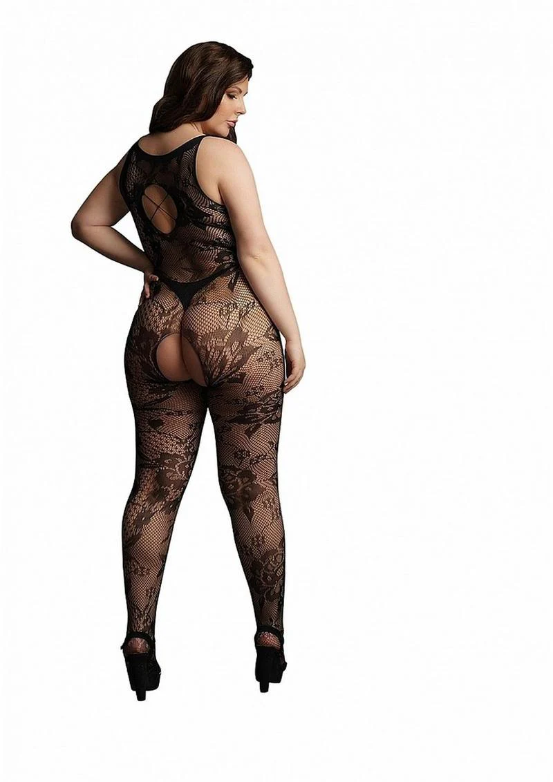 Le Desir Criss Cross Neck Bodystocking - Image 7