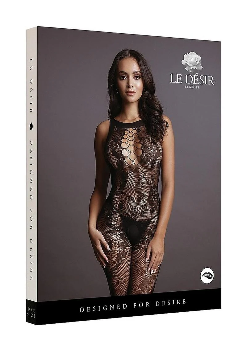 Le Desir Criss Cross Neck Bodystocking - Image 8