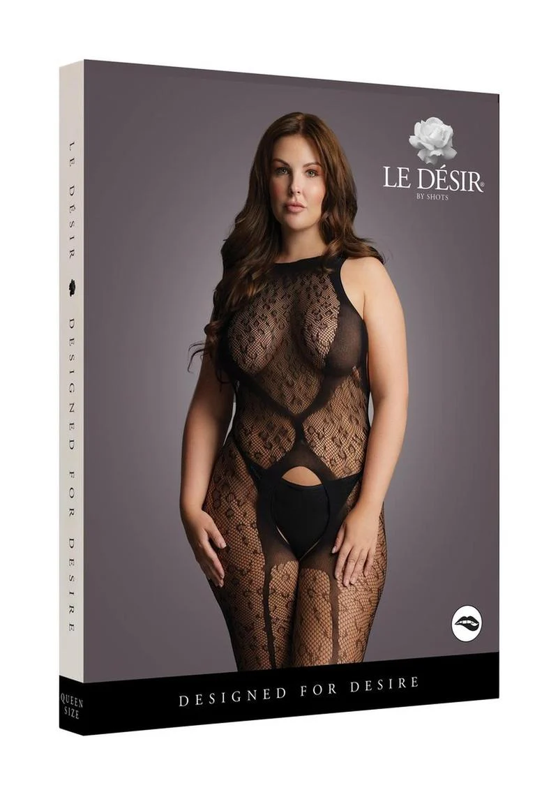 Le Desir Crotchless Leopard Bodystocking With High Quality material - Image 4