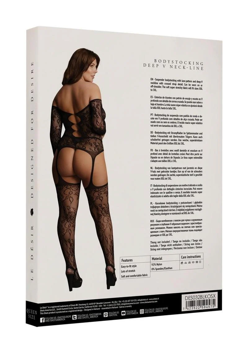 Le Desir Duo Net flexible High Neck Bodystocking - Image 4
