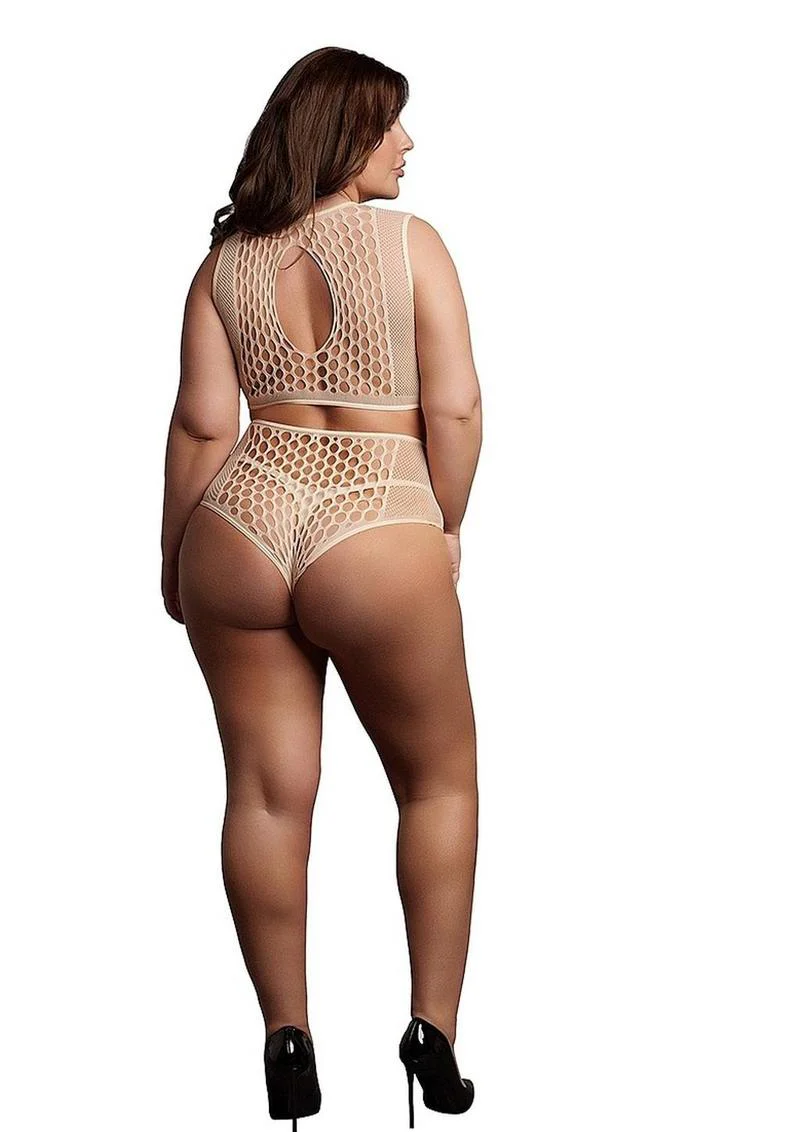 Le Désir Duo Net Keyhole Bra Set - One Size - Image 11