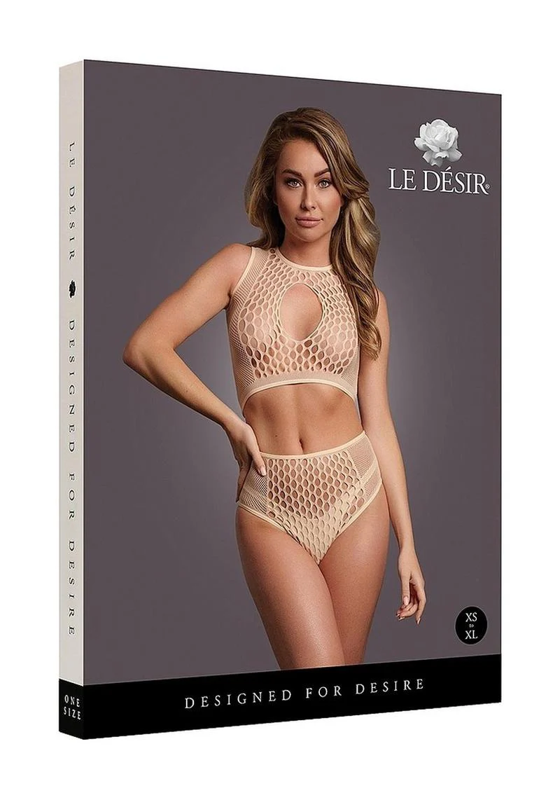 Le Désir Duo Net Keyhole Bra Set - One Size - Image 16
