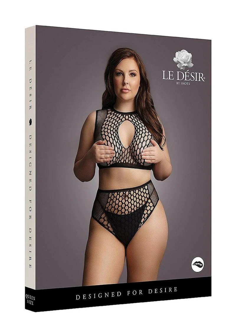 Le Désir Duo Net Keyhole Bra Set - One Size - Image 20