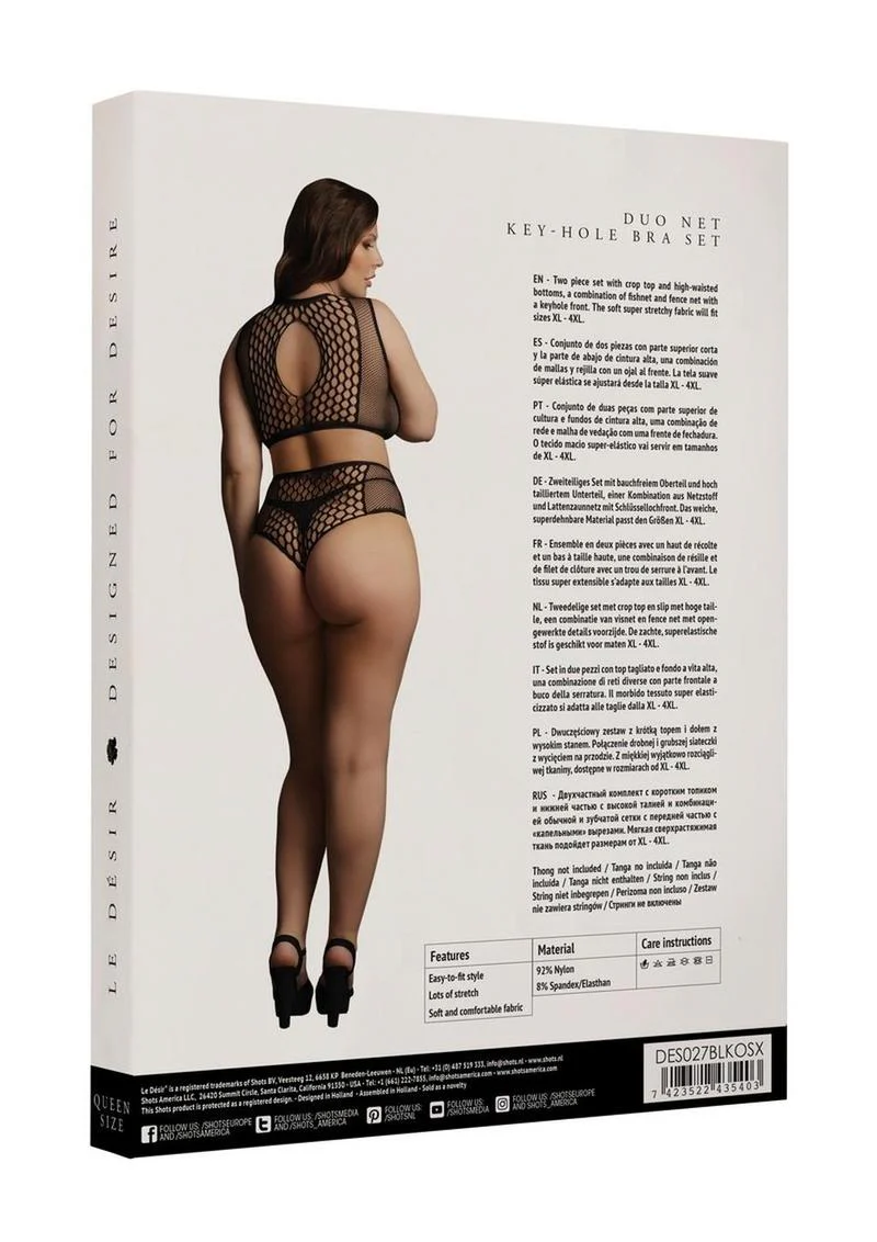 Le Désir Duo Net Keyhole Bra Set - One Size - Image 22