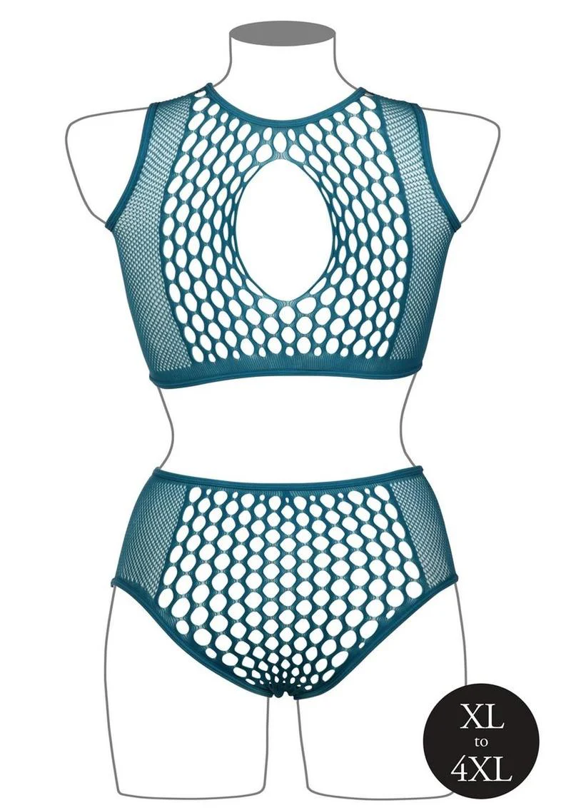 Le Désir Duo Net Keyhole Bra Set - One Size - Image 8