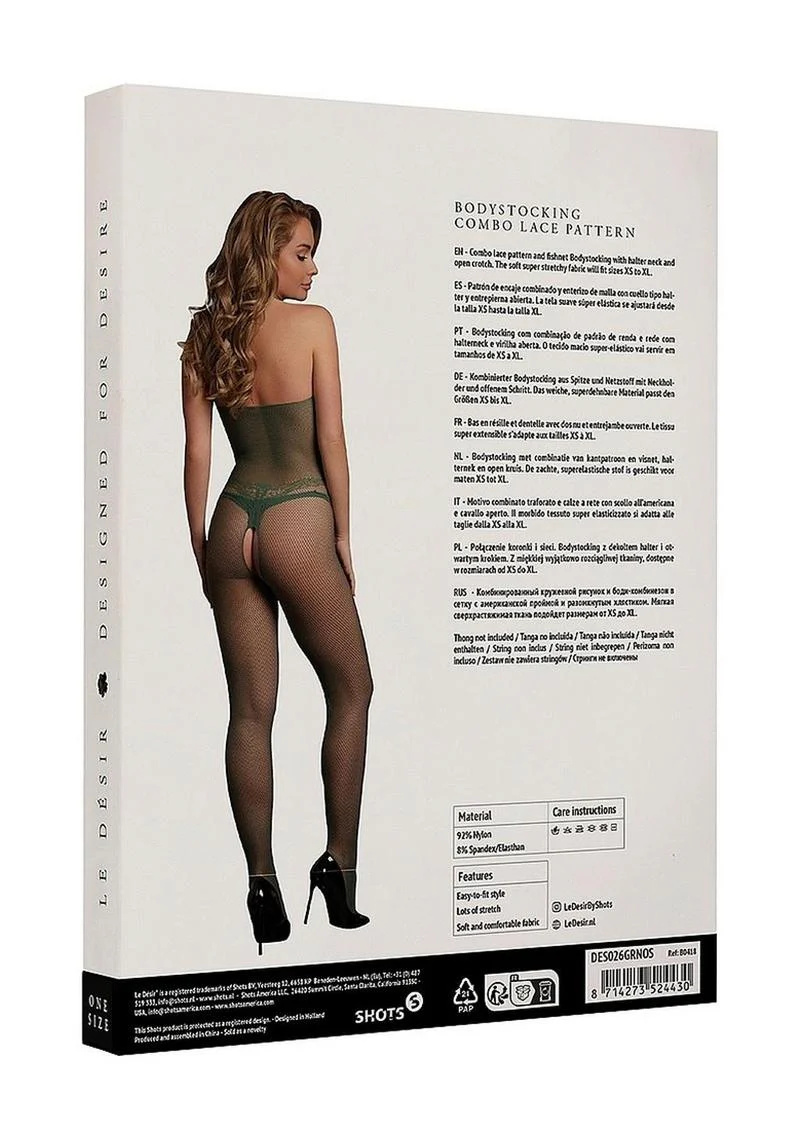 Le Désir Fishnet and Lace Bodystocking - Image 10