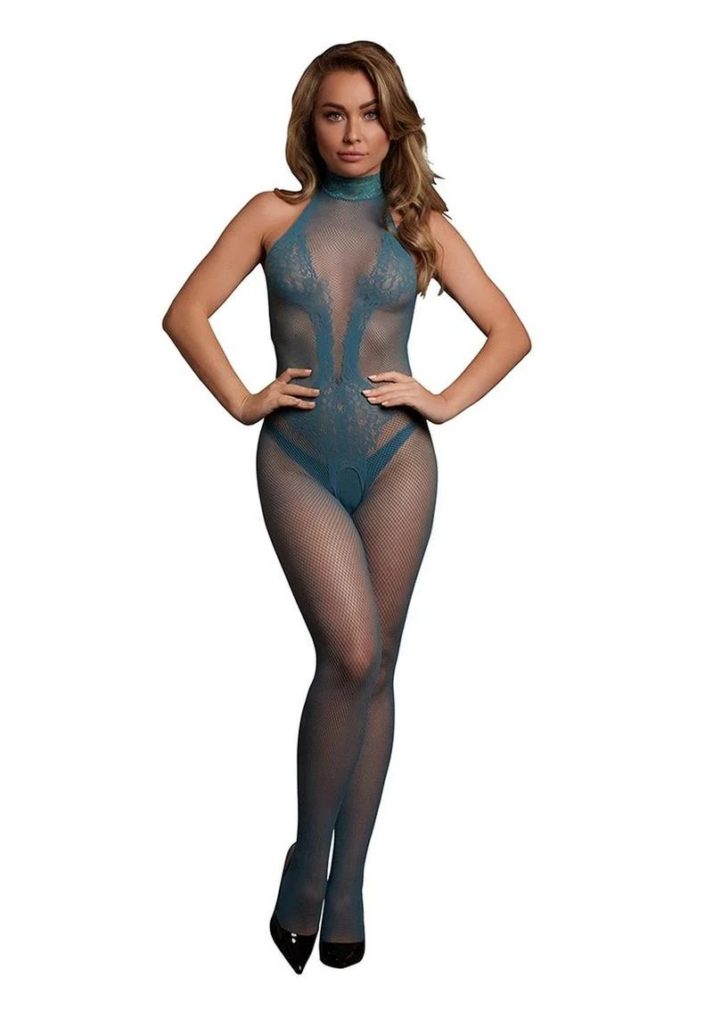 Le Désir Fishnet and Lace Bodystocking - Image 3