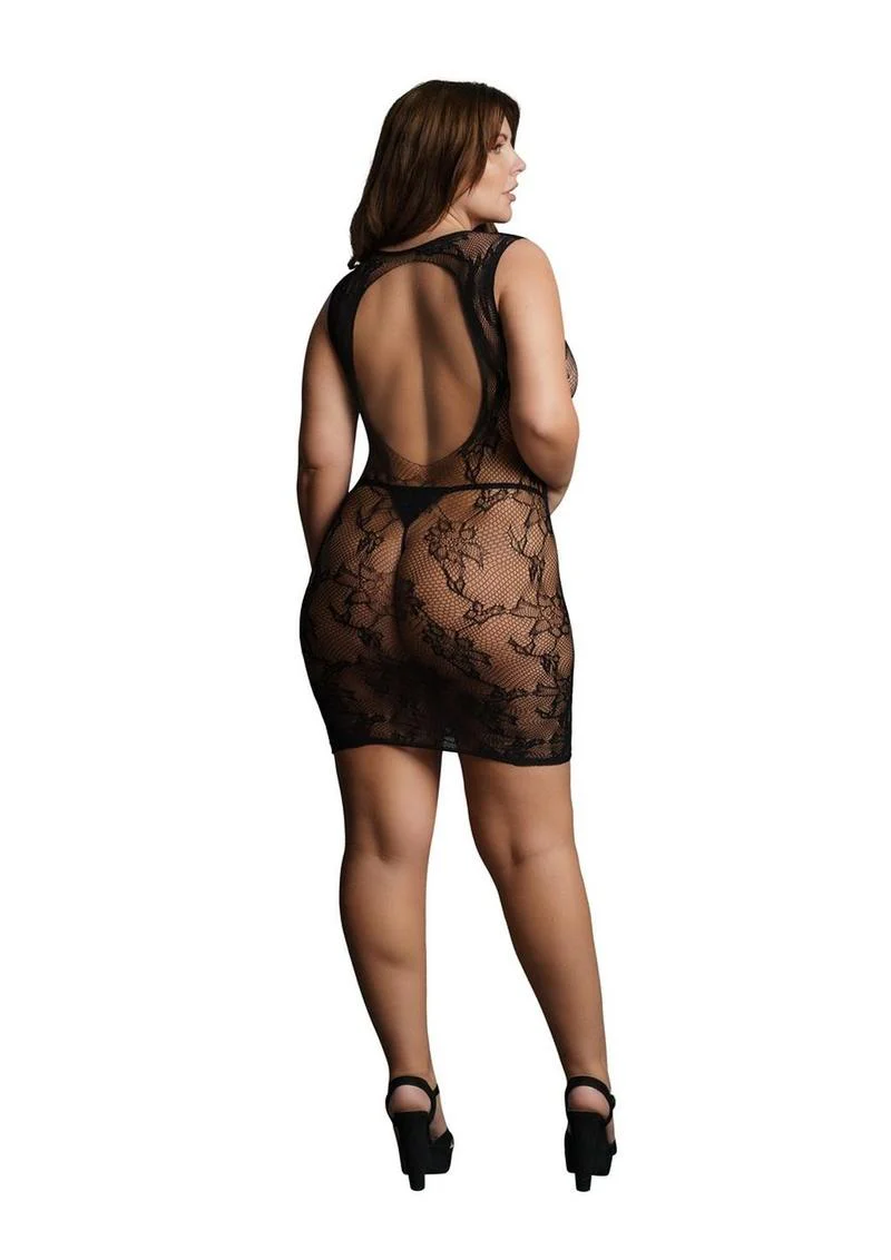 Le Désir High Neck Lace Mini Dress - Image 2
