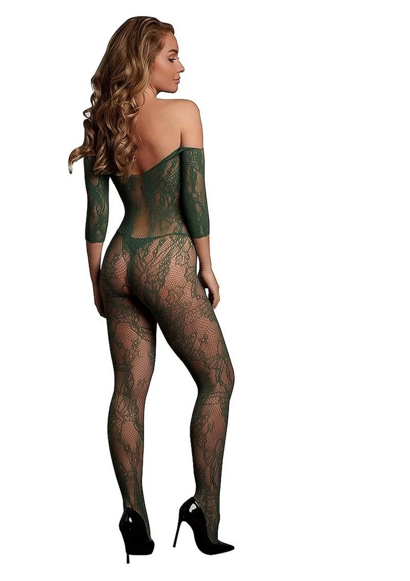 Le Désir Lace Long-Sleeved Bodystocking - Image 2