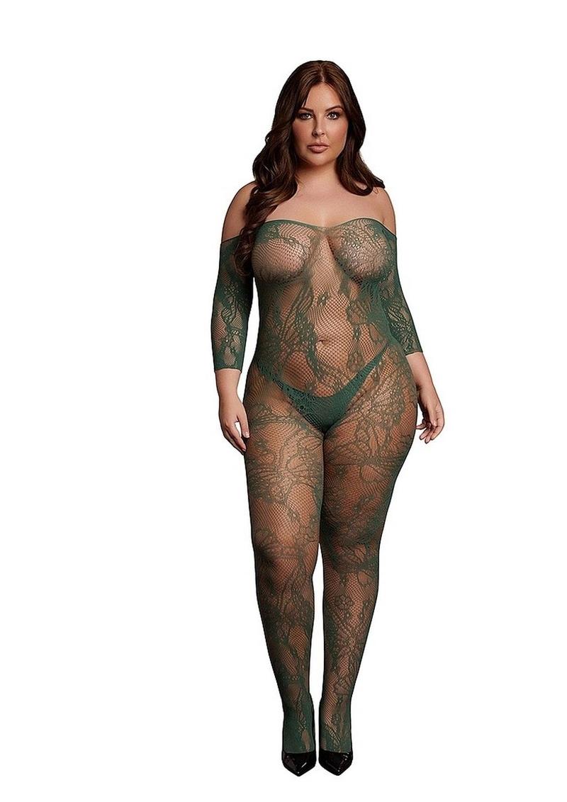 Le Désir Lace Long-Sleeved Bodystocking - Image 3