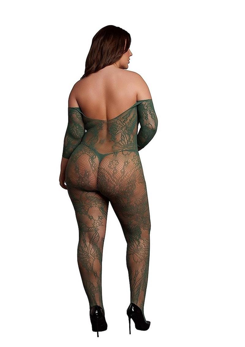 Le Désir Lace Long-Sleeved Bodystocking - Image 4